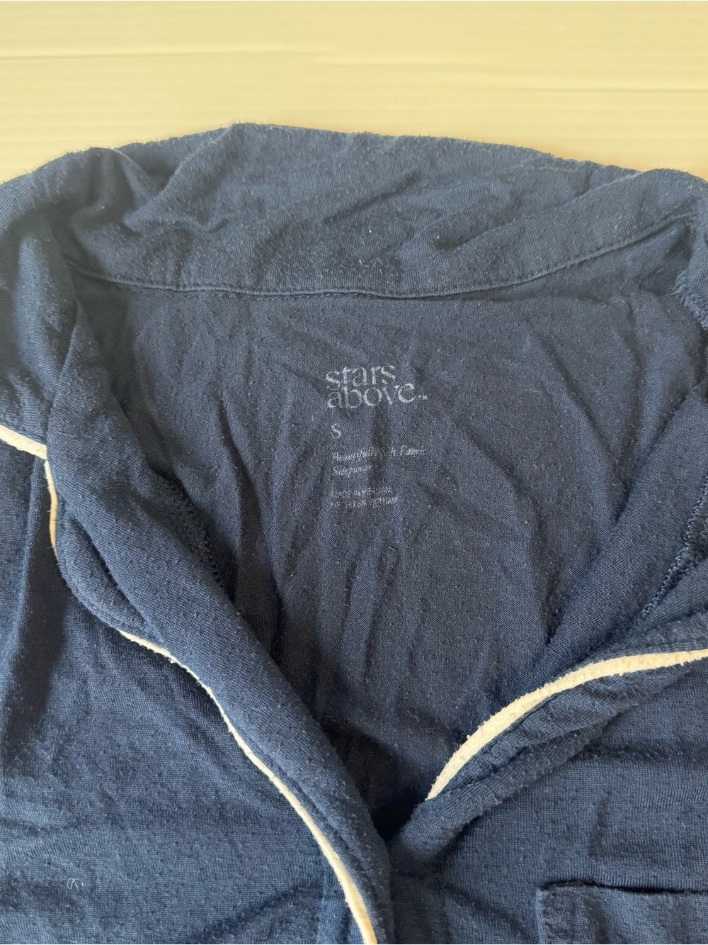 Stars Above Navy Blue Beautifully Soft 2-Piece Pajama Short Set Loungewear S - Picture 3 of 6